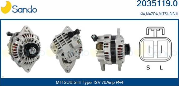Sando 2035119.0 - Alternateur droxauto.com