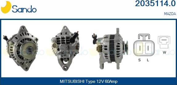 Sando 2035114.0 - Alternateur droxauto.com