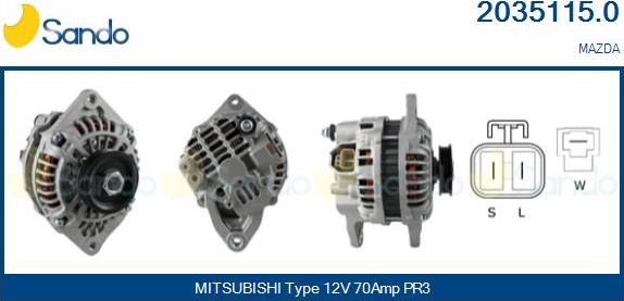 Sando 2035115.0 - Alternateur droxauto.com