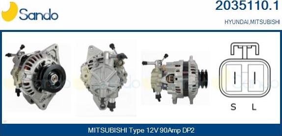 Sando 2035110.1 - Alternateur droxauto.com