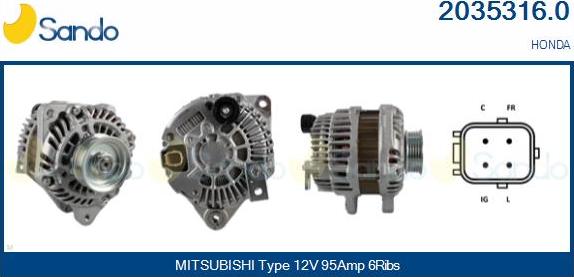 Sando 2035316.0 - Alternateur droxauto.com