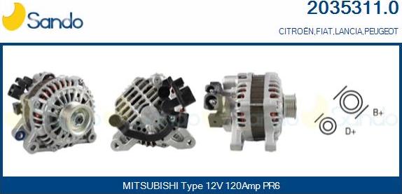 Sando 2035311.0 - Alternateur droxauto.com