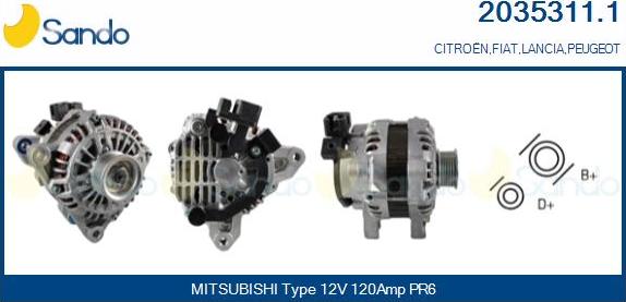 Sando 2035311.1 - Alternateur droxauto.com