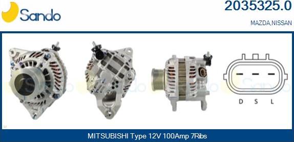 Sando 2035325.0 - Alternateur droxauto.com