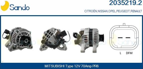 Sando 2035219.2 - Alternateur droxauto.com