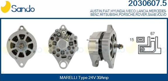 Sando 2030607.5 - Alternateur droxauto.com