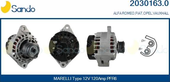 Sando 2030163.0 - Alternateur droxauto.com