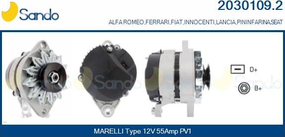 Sando 2030109.2 - Alternateur droxauto.com