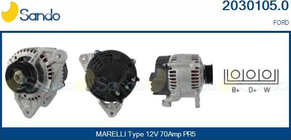Sando 2030105.0 - Alternateur droxauto.com