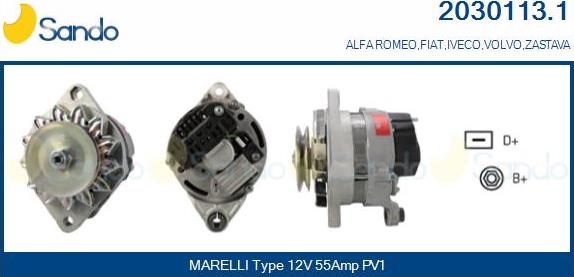 Sando 2030113.1 - Alternateur droxauto.com