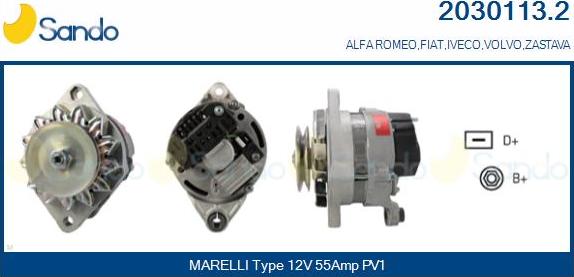 Sando 2030113.2 - Alternateur droxauto.com