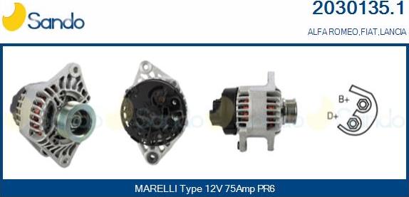 Sando 2030135.1 - Alternateur droxauto.com