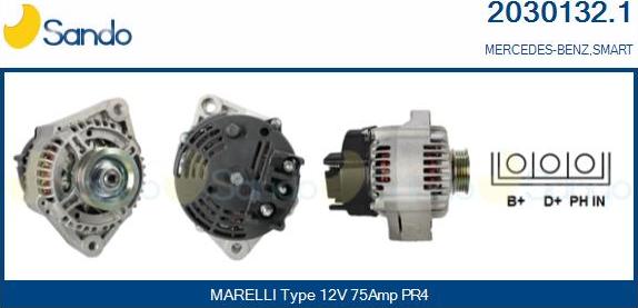 Sando 2030132.1 - Alternateur droxauto.com