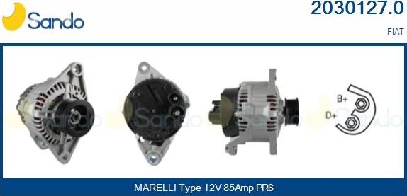 Sando 2030127.0 - Alternateur droxauto.com