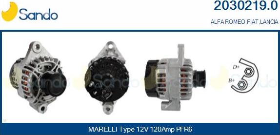 Sando 2030219.0 - Alternateur droxauto.com