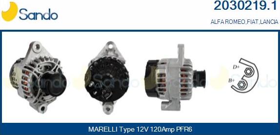 Sando 2030219.1 - Alternateur droxauto.com