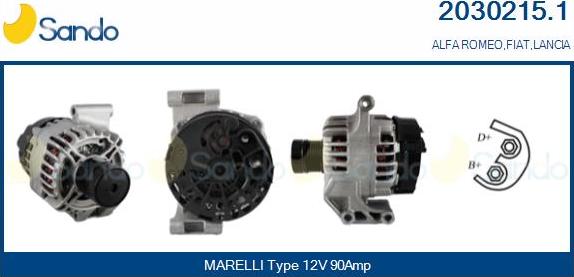 Sando 2030215.1 - Alternateur droxauto.com