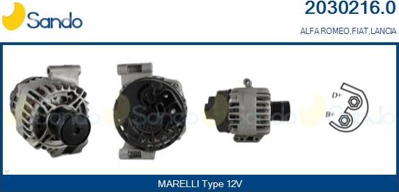 Sando 2030216.0 - Alternateur droxauto.com