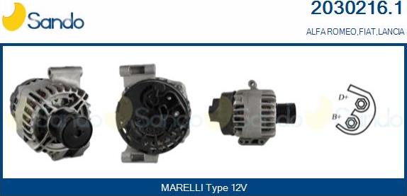 Sando 2030216.1 - Alternateur droxauto.com