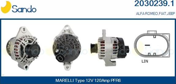 Sando 2030239.1 - Alternateur droxauto.com
