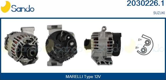 Sando 2030226.1 - Alternateur droxauto.com