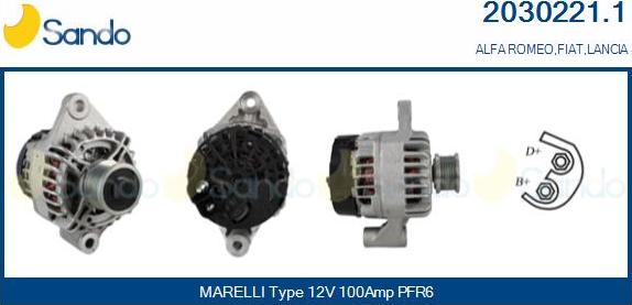 Sando 2030221.1 - Alternateur droxauto.com