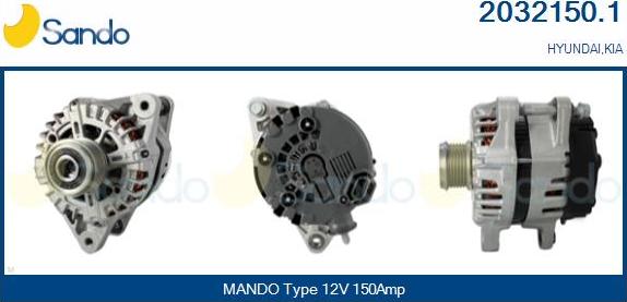 Sando 2032150.1 - Alternateur droxauto.com