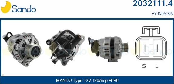 Sando 2032111.4 - Alternateur droxauto.com