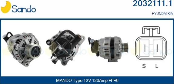 Sando 2032111.1 - Alternateur droxauto.com