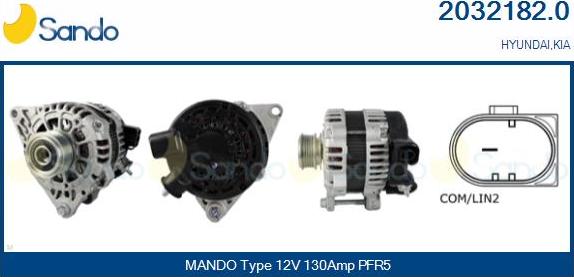 Sando 2032182.0 - Alternateur droxauto.com