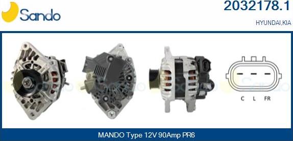 Sando 2032178.1 - Alternateur droxauto.com