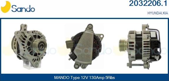Sando 2032206.1 - Alternateur droxauto.com