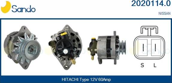 Sando 2020114.0 - Alternateur droxauto.com