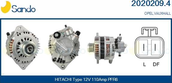 Sando 2020209.4 - Alternateur droxauto.com