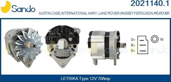 Sando 2021140.1 - Alternateur droxauto.com