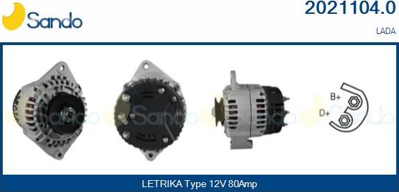 Sando 2021104.0 - Alternateur droxauto.com