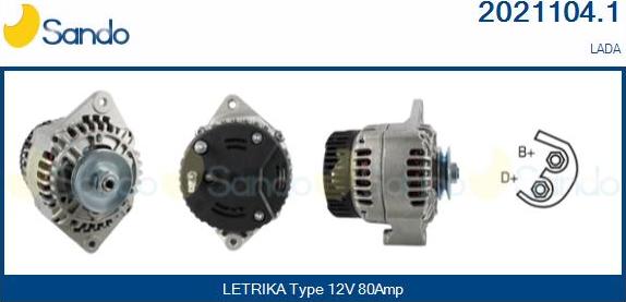Sando 2021104.1 - Alternateur droxauto.com