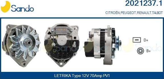 Sando 2021237.1 - Alternateur droxauto.com