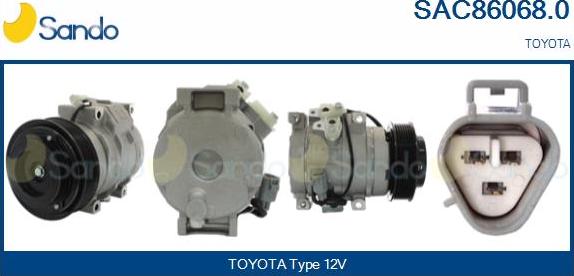 Sando SAC86068.0 - Compresseur, climatisation droxauto.com