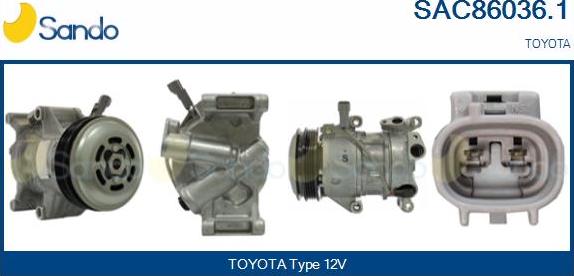 Sando SAC86036.1 - Compresseur, climatisation droxauto.com