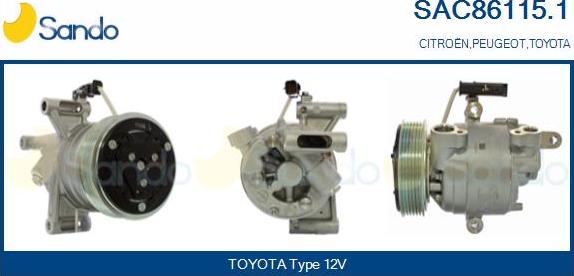 Sando SAC86115.1 - Compresseur, climatisation droxauto.com