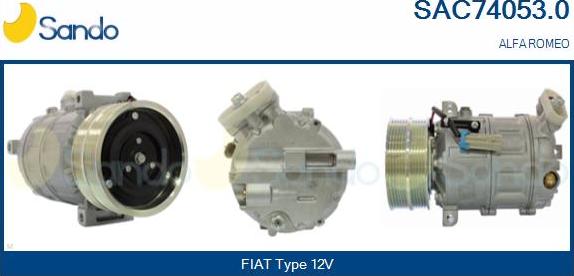 Sando SAC74053.0 - Compresseur, climatisation droxauto.com
