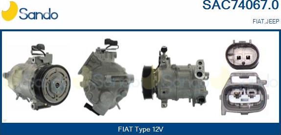 Sando SAC74067.0 - Compresseur, climatisation droxauto.com