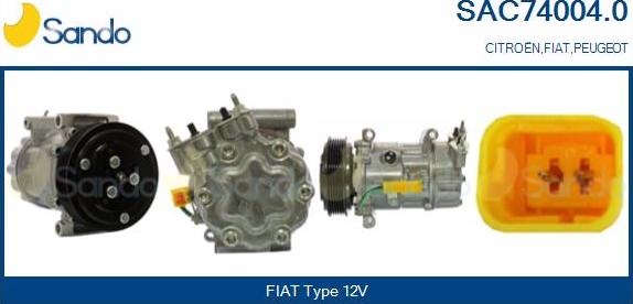 Sando SAC74004.0 - Compresseur, climatisation droxauto.com