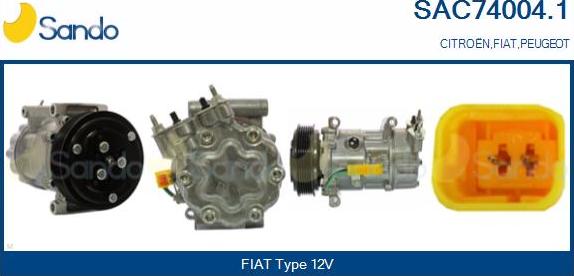 Sando SAC74004.1 - Compresseur, climatisation droxauto.com