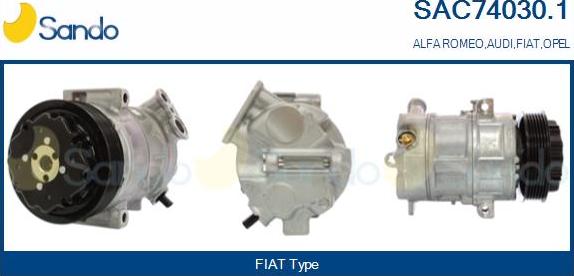 Sando SAC74030.1 - Compresseur, climatisation droxauto.com