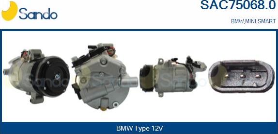 Sando SAC75068.0 - Compresseur, climatisation droxauto.com