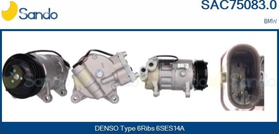 Sando SAC75083.0 - Compresseur, climatisation droxauto.com