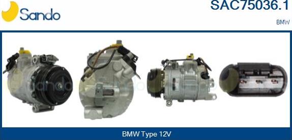 Sando SAC75036.1 - Compresseur, climatisation droxauto.com
