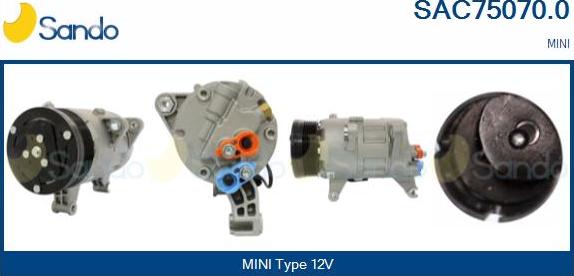 Sando SAC75070.0 - Compresseur, climatisation droxauto.com